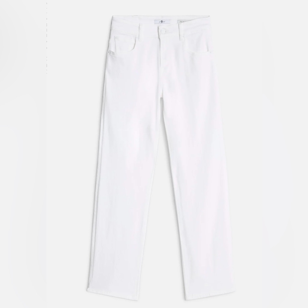 7 For All Mankind Light Wash Cropped Gwrnevere Jeans Sz 31 Guc